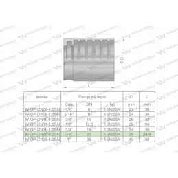Universalus lizdas žarnoms dn20 1sn 2sn