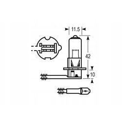Vlc0483 halogeninė lemputė h3 12v 100w garinė