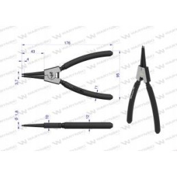 Žiedinės replės 180 Zew Warynski