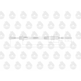 Stabdžių trosas l 830mm c 330m originalus Ursus