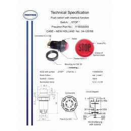 Stabdymo mygtukas 7 kontaktų korpusas new holland 04 120766