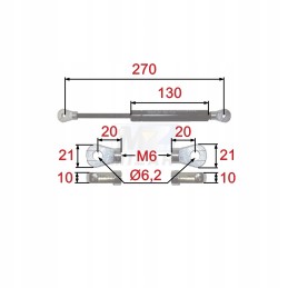 Dujinis amortizatorius 270mm korpusas David Brown k311288