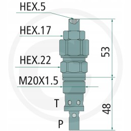 Solenoidinio vožtuvo kasetė 50 215 bar