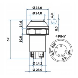 Steyr avarinių žibintų jungiklio mygtukas