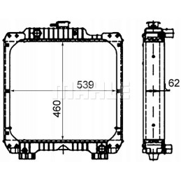 Variklio radiatoriaus dėklas ih 60 60 straddle mount 7