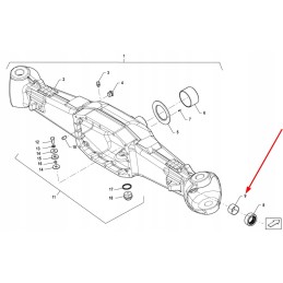 Td904 311k 1 5 08 priekinės ašies polos įvorė