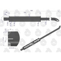 Duslintuvas 1590mm emaliuotas mf4 emalis originalus Ursus