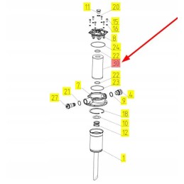 100725011 rostselmash hidraulinės alyvos filtras