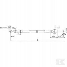 Vairasvirtės kabelis su rutuliuku 2000 mm Indemar