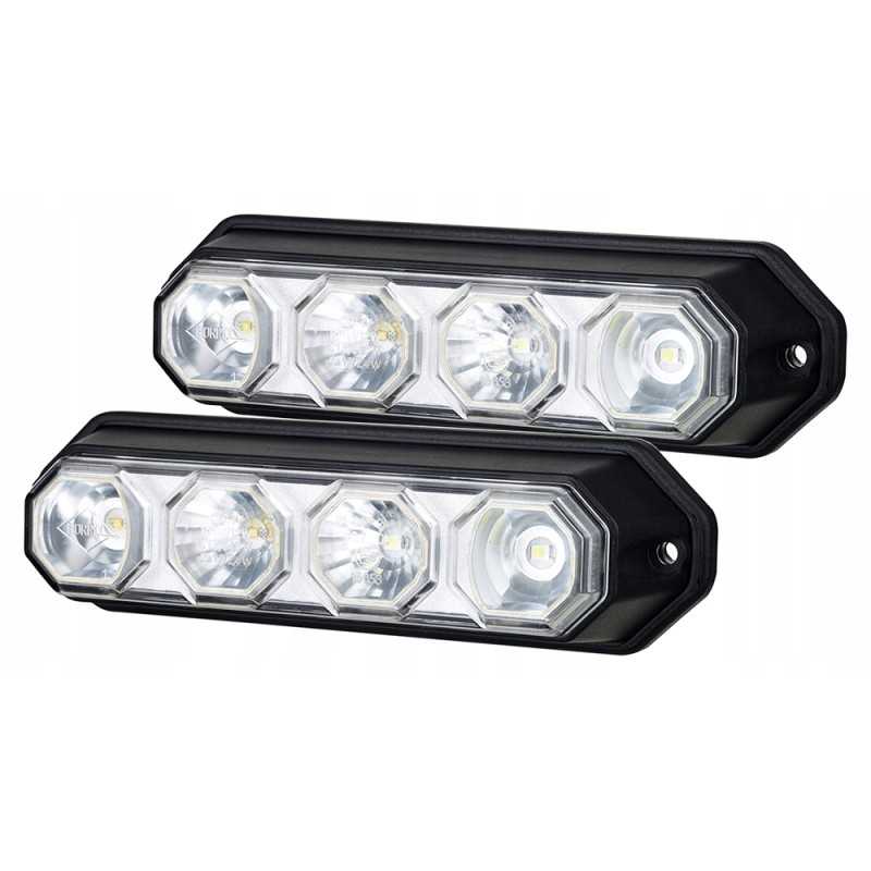 Priekinė gabaritinė lemputė, posūkio signalas LED 12 24v 2x