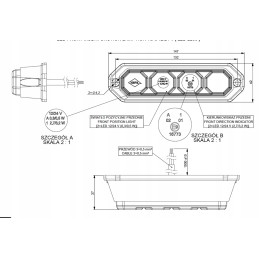 Priekinė gabaritinė lemputė, posūkio signalas LED 12 24v 2x