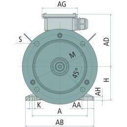 Elektros variklis 132m 4 b3 5 4 6 7 5 85004059