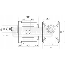 Daugiklis 1 3 8 w siurblys 53l wl hidrolideris