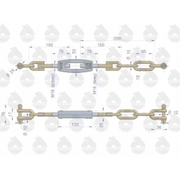 C 330 šoninė grandinė originali Ursus