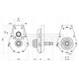 PTO tvirtinimas hidraulinio siurblio tvirtinimui