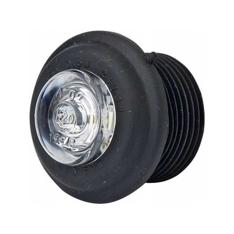 Apvali LED markerinė lempa 12 24v, skaidri