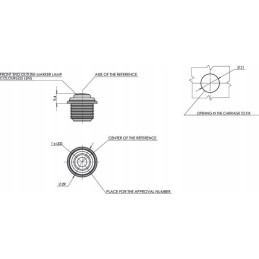 Apvali LED markerinė lempa 12 24v, skaidri