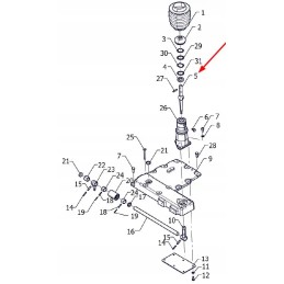 P5m37401122 pavarų svirtis