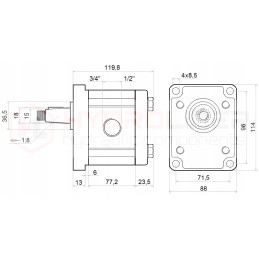 Daugiklis 1 3 8 ww siurblys 40l hidrolideris