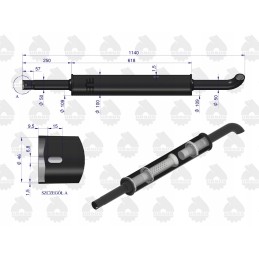 Apvalus emaliuotas duslintuvas ursus c 360 1140mm originalai
