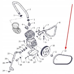 4pk970 kelių trapecinis diržas 4pk x 970 lp