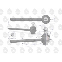 Kairysis rutulinis šarnyras mf 3 originalus ursus