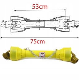 Frezuotas, šarnyrinis jėgos perdavimo velenas, 75 cm