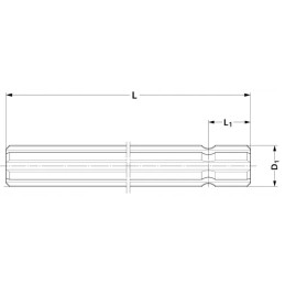 Profiliuotas velenas 1 3 8 z6 600 mm