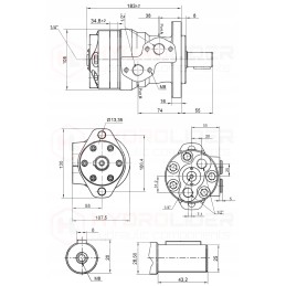 Hidraulinis variklis mre 200 cd o2 wc25 300 aps./min