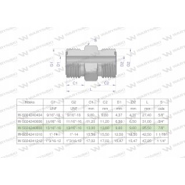Colinė hidraulinė jungtis BB 13 16 Orfs Warynski