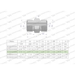 Colinė hidraulinė jungtis BB 13 16 Orfs Warynski