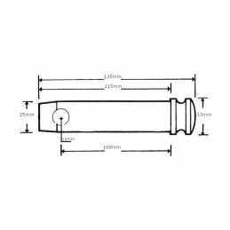 Viršutinės jungties kaištis 25x100mm kramp z325100kr