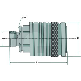 Greitos jungties lizdas km 15l euro m22x1 5
