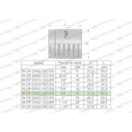 Įvorės laikiklis dn 20 1sn 1sc premium warynski