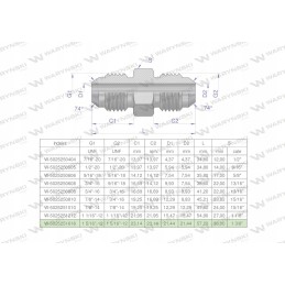 Hidraulinė colių jungtis bb 1 5 16 unf jic warynski
