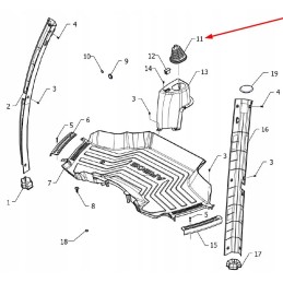 P5s45801252 pavarų svirties dangtis