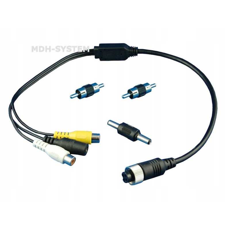 Adapterio sumažinimas 4 kontaktų m12 4 kontaktų RCA