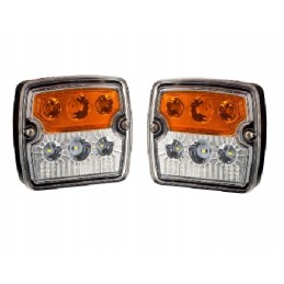 2x priekiniai gabarito žibintai ir traktoriaus posūkio signalas