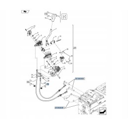 Pavarų perjungimo trosas new holland t5 case 84485018 c