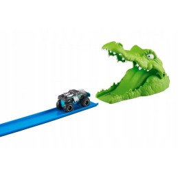 Metalo mašinų automobilių trasa krokodilo ataka 4