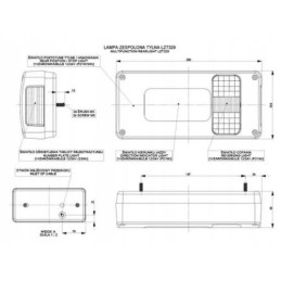 Galinis žibintas pl priekabos vilkiko priekaba lfn