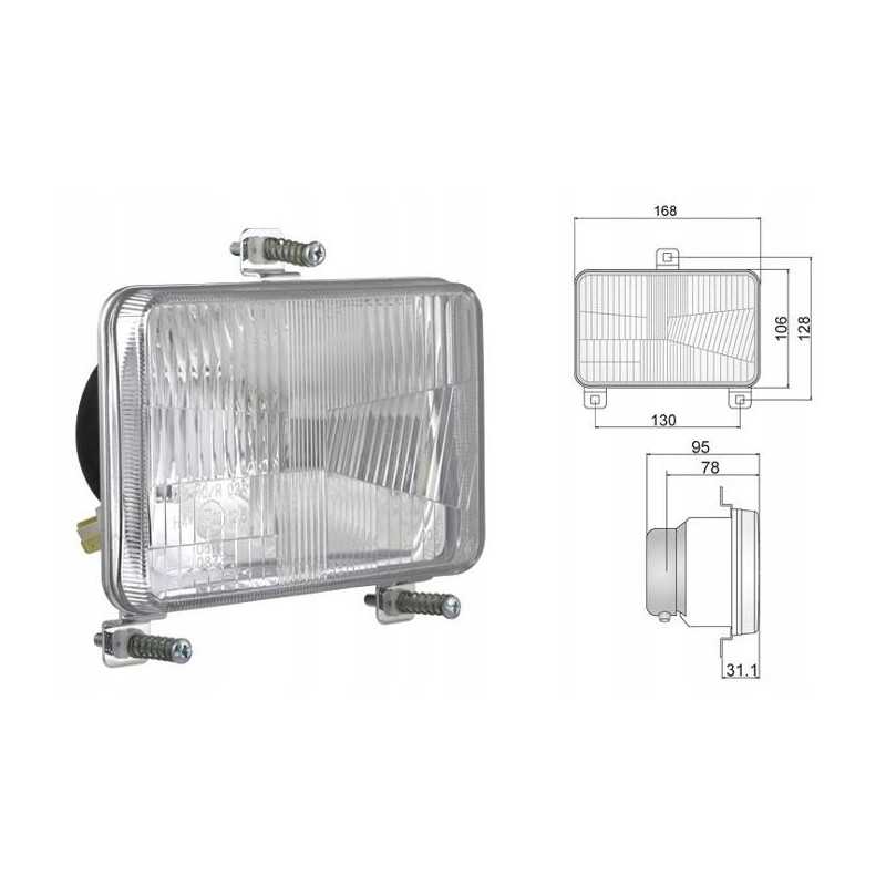 Priekiniai žibintai 168x106 claas mf same john deere deutz