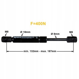 Durų dujinis amortizatorius 187mm 7700059809 Renault