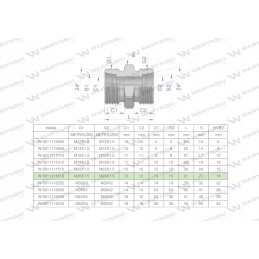 Metrinė hidraulinė jungtis bb m26x1 5 18l xg