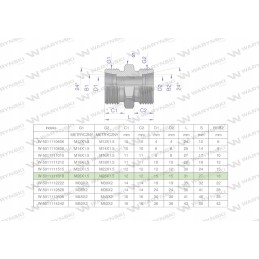 Hidrometrinė jungtis bb m26x1 5 18l xg warynski