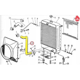 Apatinė radiatoriaus guminė žarna C330 originali Ursus
