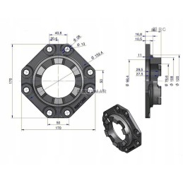 Pavarų diferencialo mechanizmo dangtelis mf3 originalus