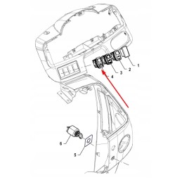 P5s48101008 avarinių žibintų jungiklis
