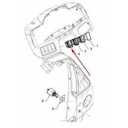 P5s48101008 avarinių žibintų jungiklis