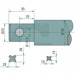 Shw krautuvas sulenktas 400mm